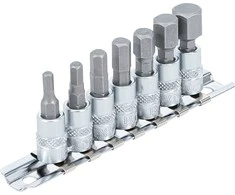 Bgs Technic Įpresuotų antgalių rinkinys | 6.3 mm (1/4") | hex šešiakampis 4-12 mm | 7 vnt. (2161)
