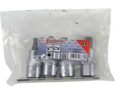 Bgs Technic Įpresuotų antgalių rinkinys | 12.5 mm (1/2") | T-Star (Torx) T40 - T55 | 4 vnt. (8886)