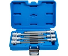 Bgs Technic Įpresuotų antgalių rinkinys | 12,5 mm (1/2") | šarnyrinis Hex šešiakampis 5-12 mm | 6 vnt. (4258)