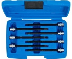 Bgs Technic Įpresuotų antgalių rinkinys | 6.3 mm (1/4") | T-Star (Torx) su šarnyriniu antgaliu | 7 vnt. (8618)