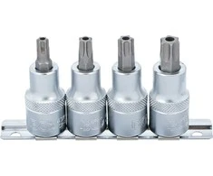 Bgs Technic Įpresuotų antgalių rinkinys | 12,5 mm (1/2") | T-Star su skyle (Torx) T40 - T55 | 4 vnt. (8885)