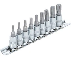 Bgs Technic Įpresuotų antgalių rinkinys | 6.3 mm (1/4") | T-Star (Torx) T10 - T50 | 9 vnt. (2164)