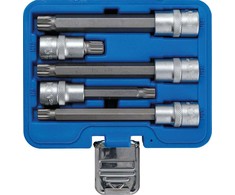 Bgs Technic Įpresuotų antgalių rinkinys | 12,5 mm (1/2") | Spline (XZN) | 5 vnt. (8449)