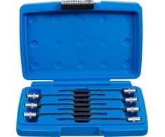Bgs Technic Įpresuotų antgalių rinkinys | 6.3 mm (1/4") | T-Star (Torx) su šarnyriniu antgaliu | 7 vnt. (8618)