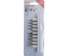 Grąžtas Bgs Technic Įpresuotų antgalių rinkinys | 6.3 mm (1/4") | T-Star su skyle (Torx) T10 - T50 (2165)