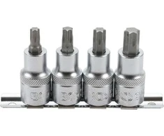 Bgs Technic Įpresuotų antgalių rinkinys | 12.5 mm (1/2") | T-Star (Torx) T40 - T55 | 4 vnt. (8886)