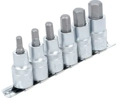 Bgs Technic Įpresuotų antgalių rinkinys | 12,5 mm (1/2") | Hex šešiakampis 6 - 14 mm | 6 vnt. (8887)