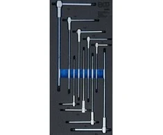 Bgs Technic Įrankių dėklas 1/3: Atsuktuvų rinkinys su slankiojančia T formos rankena | T-Star (Torx) | T10 - T50 | 9 vnt. (6090)