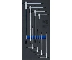 Bgs Technic Įrankių dėklas 1/3: Atsuktuvų rinkinys su slankiojančia T formos rankena | vidinis šešiakampis | 2 - 10 mm | 8 vnt. (6081)