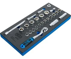 Bgs Technic Įrankių dėklas 1/3: galvučių rinkinys | 10 mm (3/8") | 26 vnt. (4052)