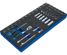 Bgs Technic Įrankių vežimėlio įdėklas su galvučių rinkiniu | 6,3 mm (1/4") | 50 vnt. (4127)