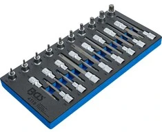 Bgs Technic Įrankių dėklas 1/3: Įpresuotų antgalių rinkinys | 12,5 mm (1/2") | T-star (Torx) | 26 vnt. (4119)