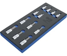 Bgs Technic Įrankių dėklas 1/3: Įpresuotų antgalių rinkinys | Hex šešiakampis | 12,5 mm (1/2") | 12 vnt. (4092)