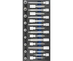 Bgs Technic Įrankių dėklas 1/3: Įpresuotų antgalių rinkinys | 12,5 mm (1/2") | Spline (RIBE) | 25 vnt. (4117)