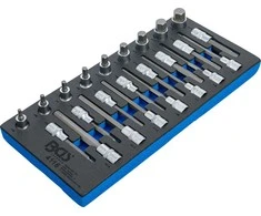 Bgs Technic Įrankių dėklas 1/3: Įpresuotų antgalių rinkinys | 12,5 mm (1/2") | Hex šešiakampis | 24 vnt. (4116)