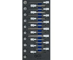 Bgs Technic Įrankių dėklas 1/3: Įpresuotų antgalių rinkinys | 12,5 mm (1/2") | T-star (Torx) | 26 vnt. (4119)