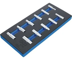 Bgs Technic Įrankių dėklas 1/3: šešiakampės galvutės | 10 mm (3/8") | 8 - 19 mm | ilgos | 11 vnt. (4058)