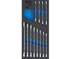 Bgs Technic Įrankių dėklas 1/3: terkšlinių raktų rinkinys | 8 - 19 mm | 12 vnt. (4196)