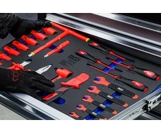 Bgs Technic Įrankių dėklas 3/3: VDE galvučių ir įrankių rinkinys | 10 mm (3/8") | 26 vnt. (70218)