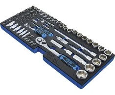Bgs Technic Įrankių dėklas iš 3312 pozicijos: galvučių rinkinys | 12,5 mm (1/2") + 6,3 mm (1/4") | 77 vnt. (3341)