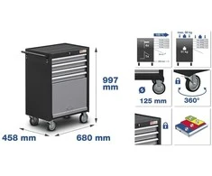 Bgs Technic Įrankių spintelė | 4 stalčiai | 151 vnt. (4086)