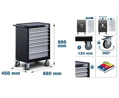 Bgs Technic Įrankių spintelė | 7 stalčiai | su 354 įrankiais (6077)