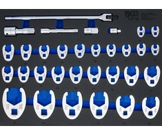 Bgs Technic Įstatomų atvirų veržliarakčių galvučių rinkinys BGS | 10–50 mm | 3/8", 1/2", 3/4" | 32 vnt. (74716)