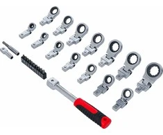 Bgs Technic Įstatomų terkšlinių veržliarakčių ir antgalių rinkinys | 6–20 mm | 27 vnt. (84529)