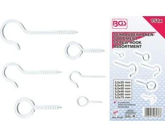 Bgs Technic Įsukamų / sraigtinių kablių asortimentas | 151 vnt. (8136)