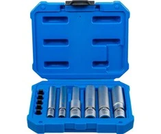 Bgs Technic Kaitinimo ir uždegimo žvakių galvučių rinkinys | šarnyrinės | 6,3 mm (1/4") / 10 mm (3/8") | 8 - 9 - 10 - 12 - 14 - 16 mm | 11 vnt. (80000)