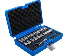 Bgs Technic Kiauryminių galvučių rinkinys | Gear Lock | 10–24 mm | 72 dantų | 17 vnt. (74712)
