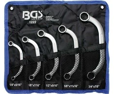 Bgs Technic Kilpinių raktų komplektas | Coliniai dydžiai | 1/4 "- 7/8" | 5 vnt. (1222)