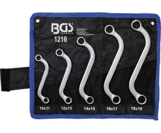 Bgs Technic Kilpinių raktų komplektas | S-tipas | 10x11 - 18x19 mm | 5 vnt. (1216)