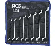 Bgs Technic Kilpinių raktų rinkinys | lenkti galai | 6x7 - 20x22 mm | 8 vnt. (1209)
