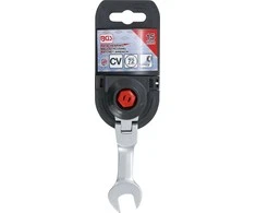 Bgs Technic Kombinuotas raktas su terkšle | trumpas | šarnyrinis | 15 mm (6915)