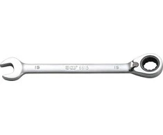 Bgs Technic Kombinuotas raktas su terkšle | su reversu | 15 mm (6615)