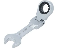 Bgs Technic Kombinuotas raktas su terkšle | trumpas | šarnyrinis | 13 mm (6913)