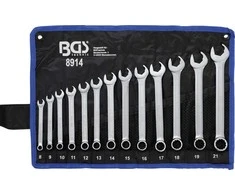 Bgs Technic Kombinuotų raktų rinkinys | atviras galas su terkšlės funkcija | 8 - 21 mm | 13 vnt. (8914)