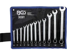 Bgs Technic Kombinuotų raktų rinkinys | lenkti galai | 6 - 22 mm | 12 vnt. (30301)