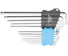 Bgs Technic L tipo raktų rinkinys | coliniai dydžiai | hex šešiakampis / hex šešiakampis su šarnyru | 0.05" - 3/8" | 13 vnt. (9801)