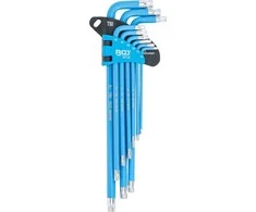 Bgs Technic L tipo raktų rinkinys | T-Star (Torx) / T-Star su skyle (Torx) T10 - T50 | 9 vnt. (35105)