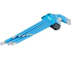 Bgs Technic L tipo raktų rinkinys | T-Star (Torx) / T-Star su skyle (Torx) T10 - T50 | 9 vnt. (35105)