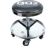 Bgs Technic Mechaninė / pneumatinė kėdutė su 5 ratukais | Ø 360 mm (8388)