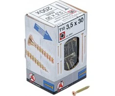 Bgs Technic Medienos ir plastiko varžtai | T-Star T10 | 3,5 x 30 mm | 200 vnt. (88001)