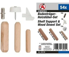 Bgs Technic Medinių diubelių asortimentas | 54 vnt. (88158)