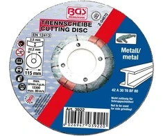 Bgs Technic Metalo pjovimo diskas | Ø 115 x 2,5 x 22,2 mm | 42 tipas (3922)