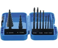 Grąžtas Bgs Technic Pakopinių grąžtų ir grąžtų metalui komplektas | Ø 4 - 12/4 - 20 mm | 2 - 5 mm | 10 vnt. (1686)