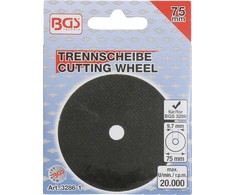 Bgs Technic Pjovimo diskas pneumatiniam diskiniam pjovikliui | Ø 75 x 1,8 x 9,7 mm (3286-1)