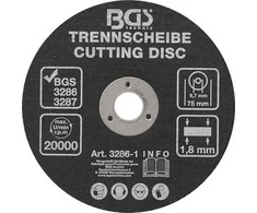 Bgs Technic Pjovimo diskas pneumatiniam diskiniam pjovikliui | Ø 75 x 1,8 x 9,7 mm (3286-1)