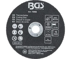 Bgs Technic Pjovimo diskų rinkinys | nerūdijančiam plienui | Ø 75 x 1,0 x 10 mm | 5 vnt. (70998)